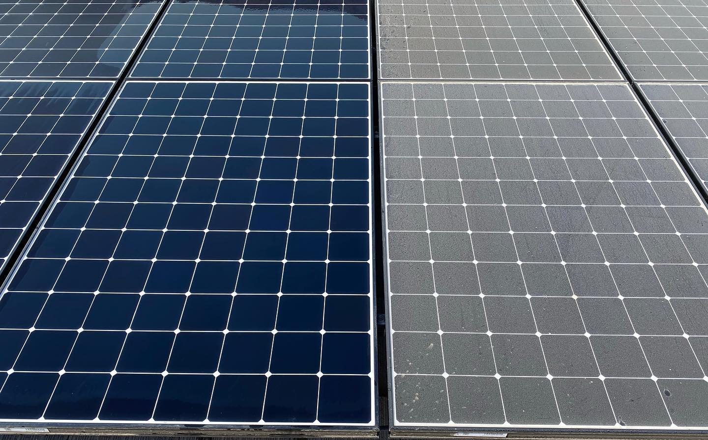 professional solar panel cleaning los angeles california before and after